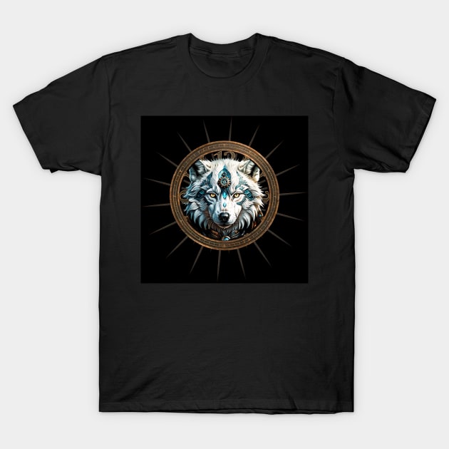 Stunning  white steampunk wolf. T-Shirt by Nicky2342